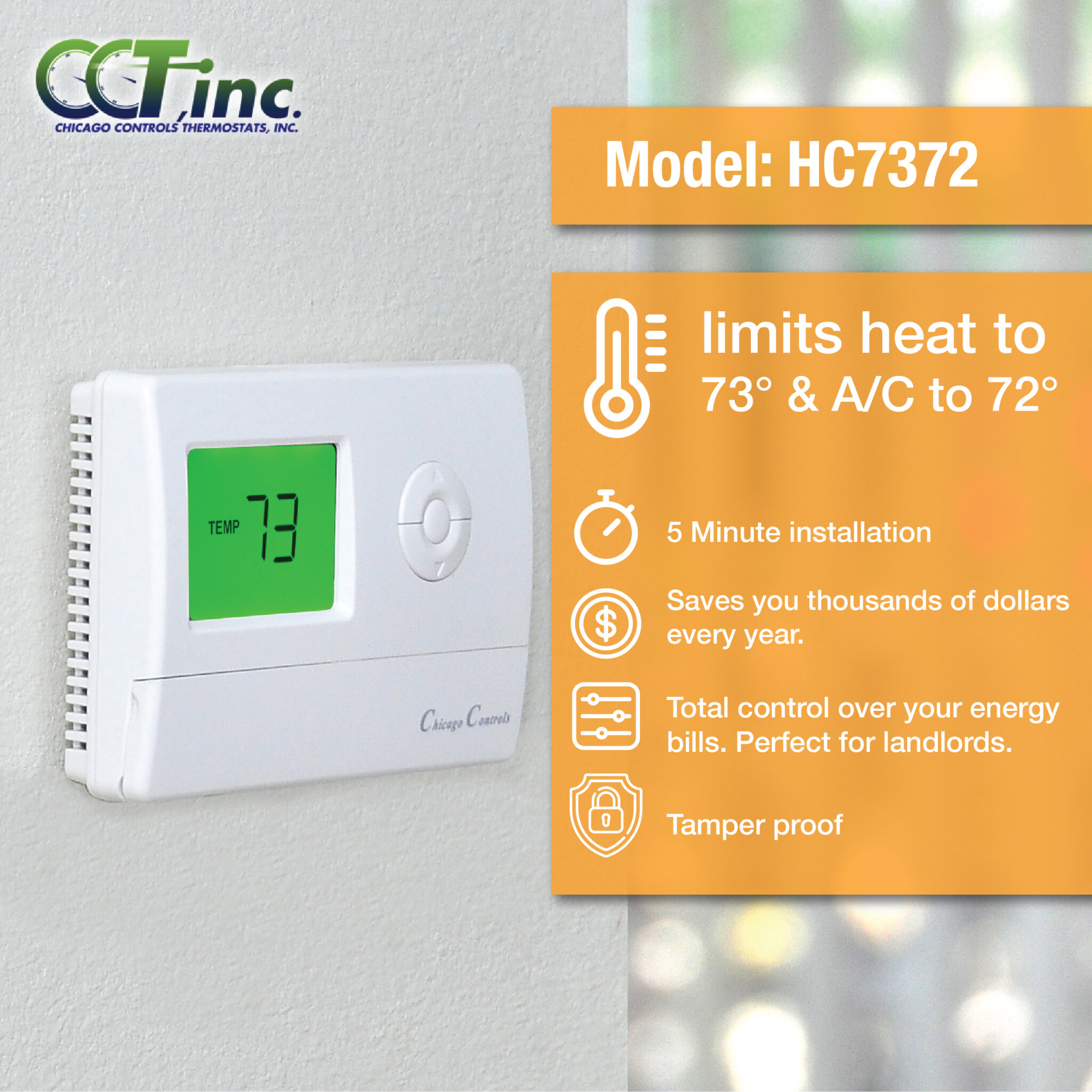 Limiting Thermostats for Landlords that are Fully Tamper Resistant