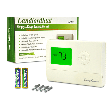 Landlord Thermostat Box and Batteries From Chicago Controls Thermostats